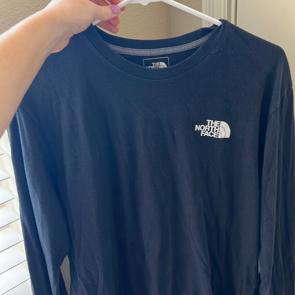 Black long sleeve mens north face shirt